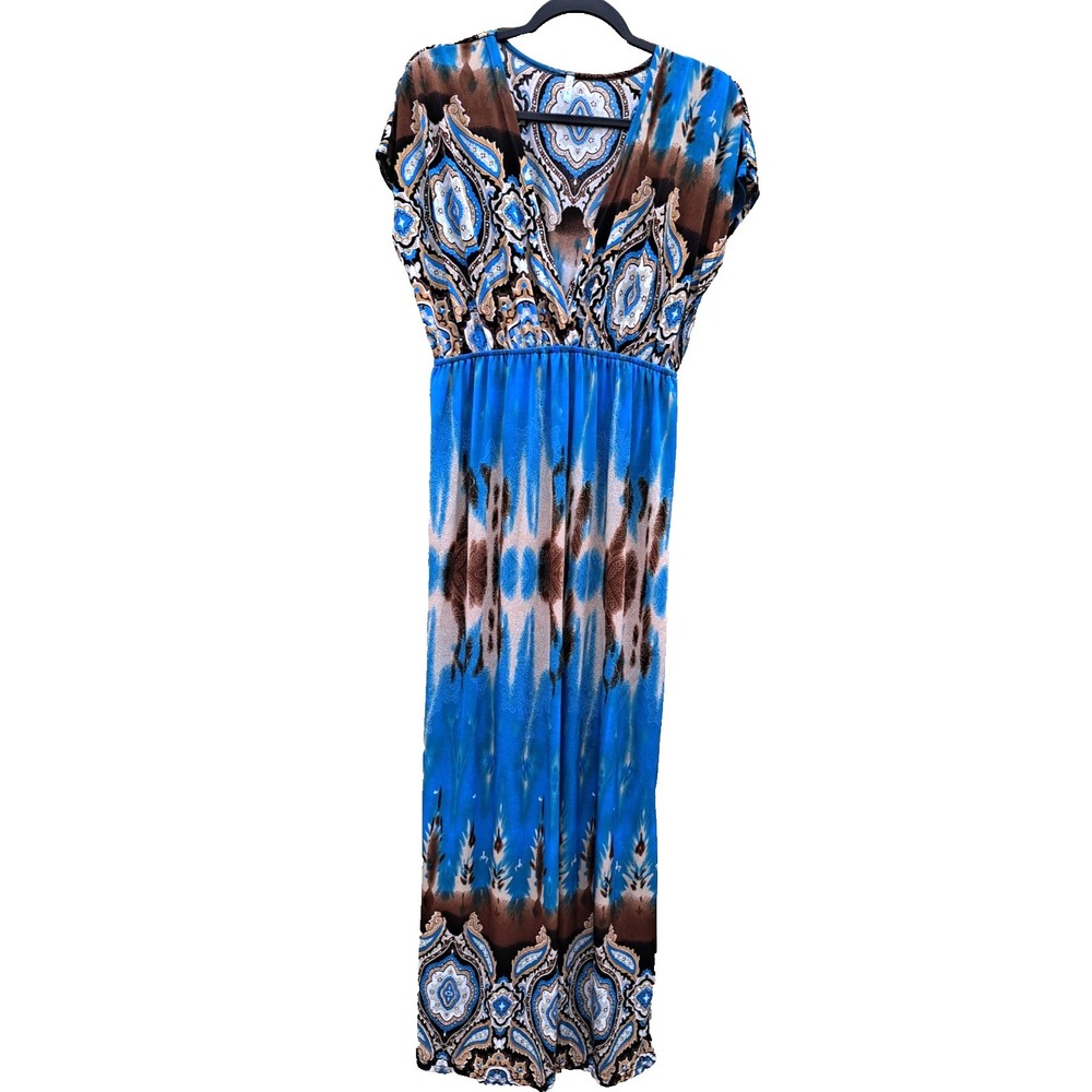 Isla Bonita Women's Maxi Dress Elastic Waist V-neck Viscose/Spandex One Size